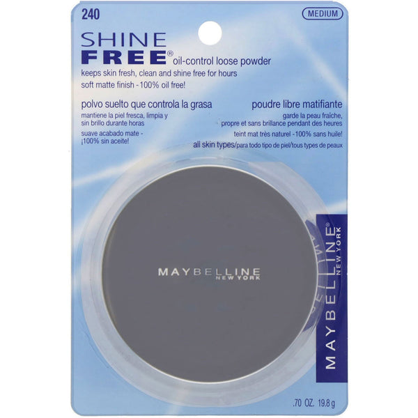 Maybelline, Shine Free, Oil-Control Loose Powder, Medium, 0.7 oz (19.8 g) - The Supplement Shop