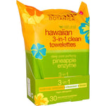 Alba Botanica, Natural Hawaiian 3-in-1 Clean Towelettes, Pineapple Enzyme, 30 Wet Towelettes - The Supplement Shop