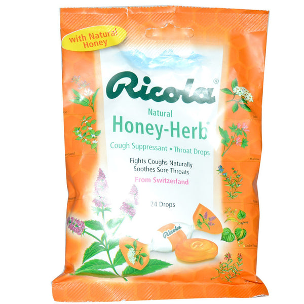 Ricola, Natural Honey Herb, 24 Drops - The Supplement Shop