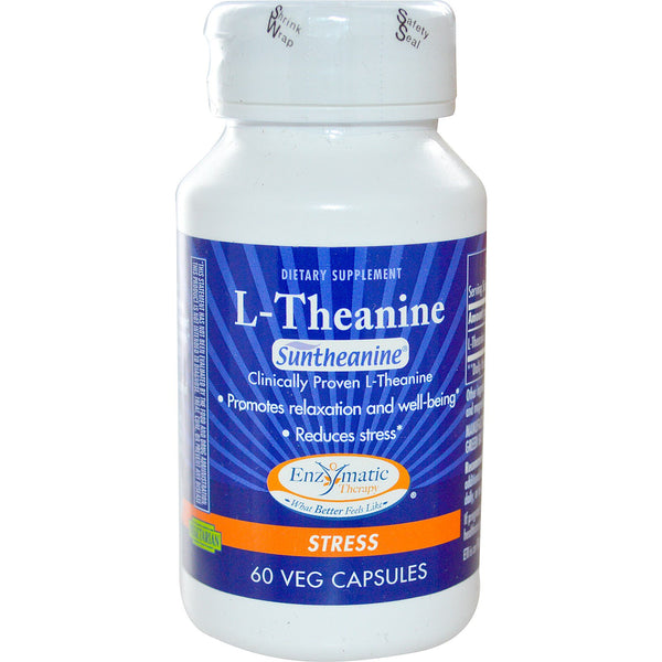 Enzymatic Therapy, L-Theanine, 60 Veg Capsules - The Supplement Shop