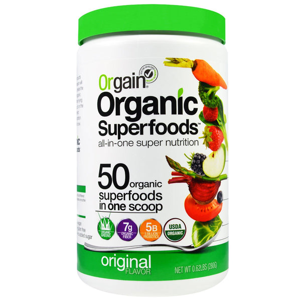 Orgain, Organic Superfoods, All-In-One Super Nutrition, Original Flavor, 0.62 lbs (280 g) - The Supplement Shop