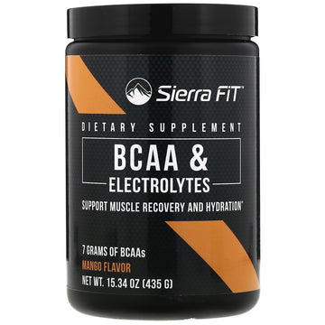 Sierra Fit, BCAA & Electrolytes, 7G BCAAs, Mango, 15.34 oz (435 g)