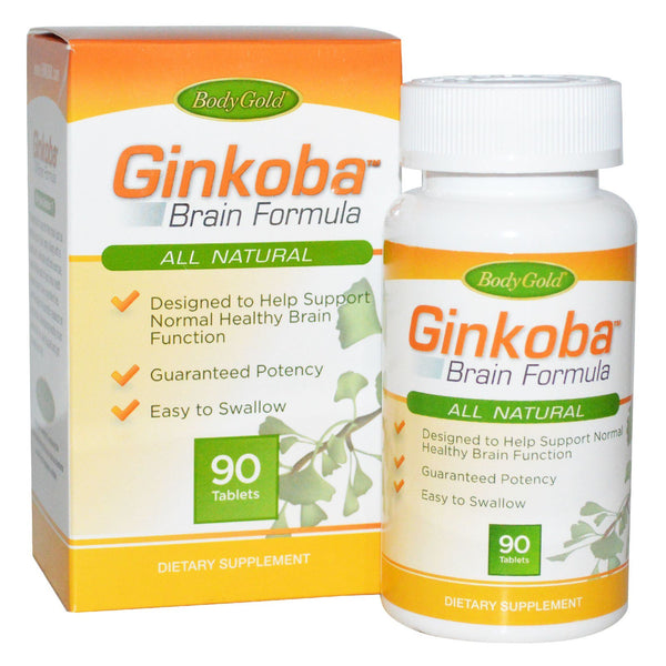 BodyGold, Ginkoba Brain Formula, 90 Tablets - The Supplement Shop