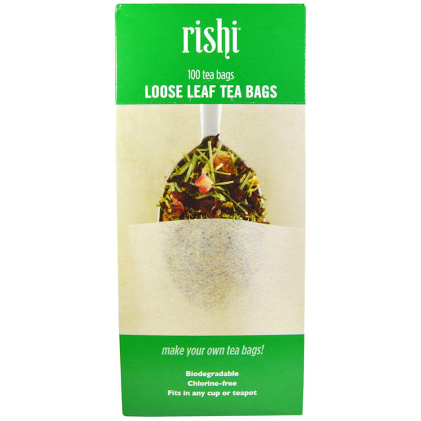 Rishi Tea, Loose Leaf Tea Bags, 100 Tea Bags - The Supplement Shop