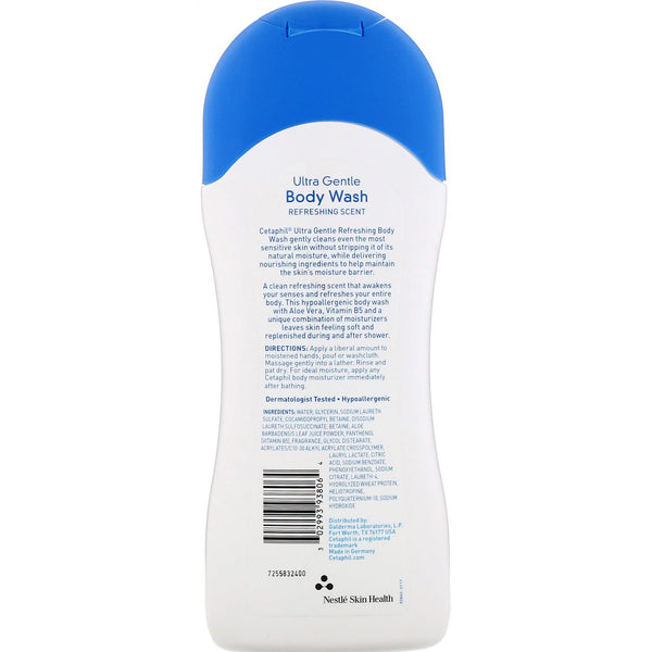 Cetaphil, Ultra Gentle, Refreshing Body Wash, Refreshing Scent, 16.9 fl oz (500 ml) - The Supplement Shop