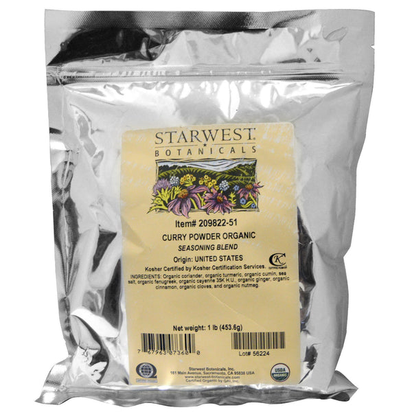 Starwest Botanicals, Organic Curry Powder, 1 lb (453.6 g) - The Supplement Shop