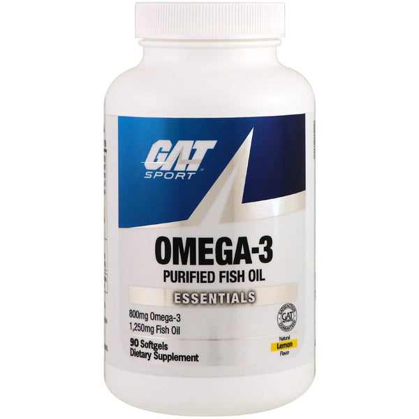 GAT, Omega-3, Lemon, 90 Softgels - The Supplement Shop