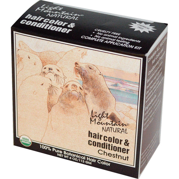 Light Mountain, Natural Hair Color & Conditioner, Chestnut, 4 oz (113 g) - The Supplement Shop