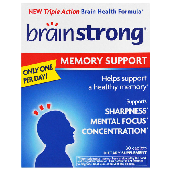 BrainStrong, Memory Support, 30 Caplets - The Supplement Shop