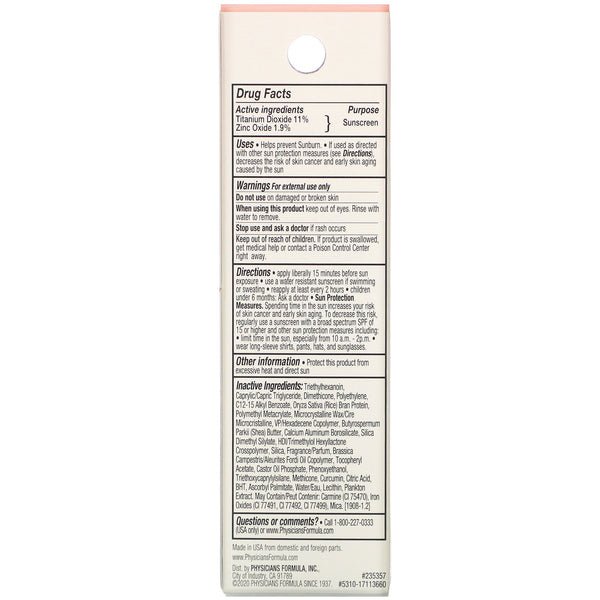 Physicians Formula, Natural Defense Multicolor Stick, SPF 20, Natural Rose, 0.26 oz (7.4 g) - The Supplement Shop