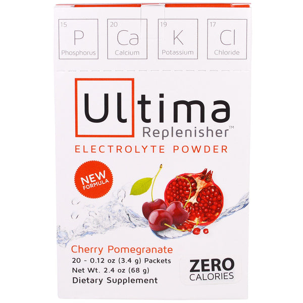 Ultima Replenisher, Electrolyte Powder, Cherry Pomegranate, 20 Packets, 0.12 oz (3.4 g) - The Supplement Shop
