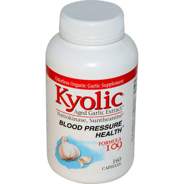 Kyolic, Aged Garlic Extract, Blood Pressure Health, Formula 109, 160 Capsules