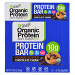 Orgain, Organic Plant-Based Protein Bar, Peanut Butter Chocolate Chunk, 12 Bars, 1.41 oz (40 g) Each - The Supplement Shop