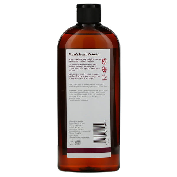 Bulldog Skincare For Men, Body Wash, Vetiver & Black Pepper, 16.9 fl oz (500 ml) - The Supplement Shop