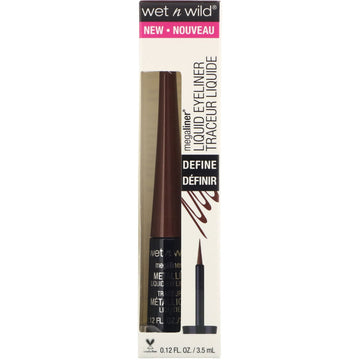 Wet n Wild, MegaLiner Metallic Liquid Eyeliner, Metallic Brown, 0.12 fl oz (3.5 ml)