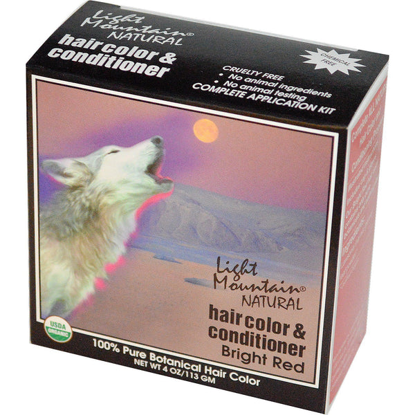 Light Mountain, Natural Hair Color and Conditioner, Bright Red, 4 oz (113 g) - The Supplement Shop