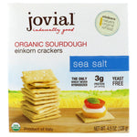 Jovial, Organic Sourdough Einkorn Crackers, Sea Salt, 4.5 oz (128 g) - The Supplement Shop
