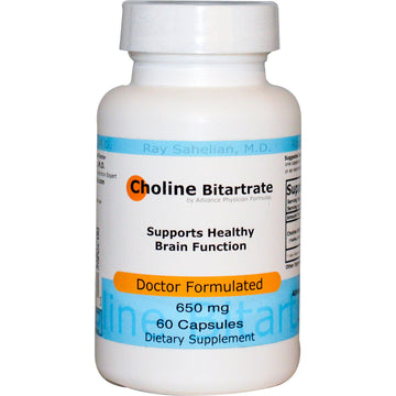 Advance Physician Formulas, Choline Bitartrate, 650 mg, 60 Capsules