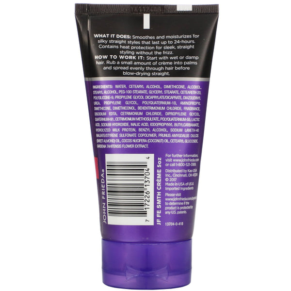 John Frieda, Frizz Ease, Straight Fixation, Styling Creme, 5 oz (141 g) - The Supplement Shop
