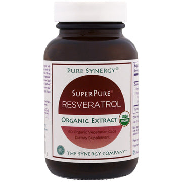 The Synergy Company, Pure Synergy, Organic Super Pure Resveratrol Organic Extract, 60 Organic Veggie Caps