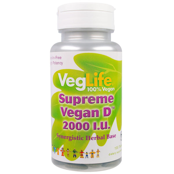 VegLife, Supreme Vegan D, 2,000 IU, 100 Tablets - The Supplement Shop