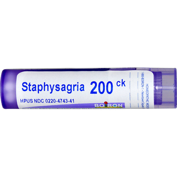 Boiron, Single Remedies, Staphysagria, 200CK, Approx 80 Pellets - The Supplement Shop