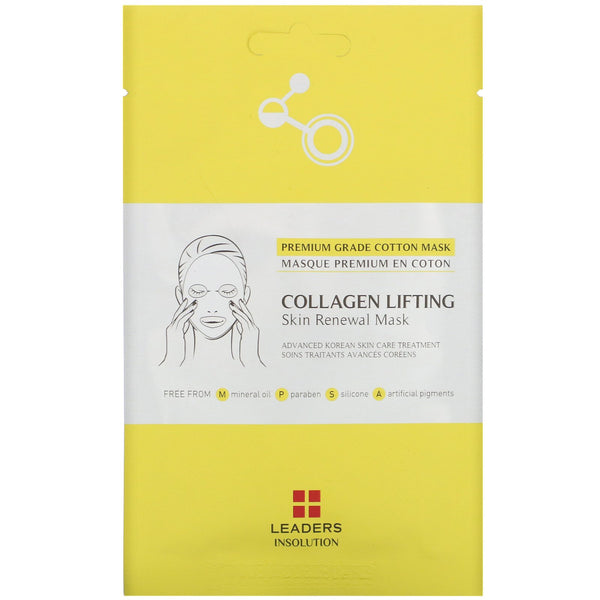 Leaders, Collagen Lifting, Skin Renewal Mask, 1 Sheet, 0.84 fl oz (25 ml) - The Supplement Shop