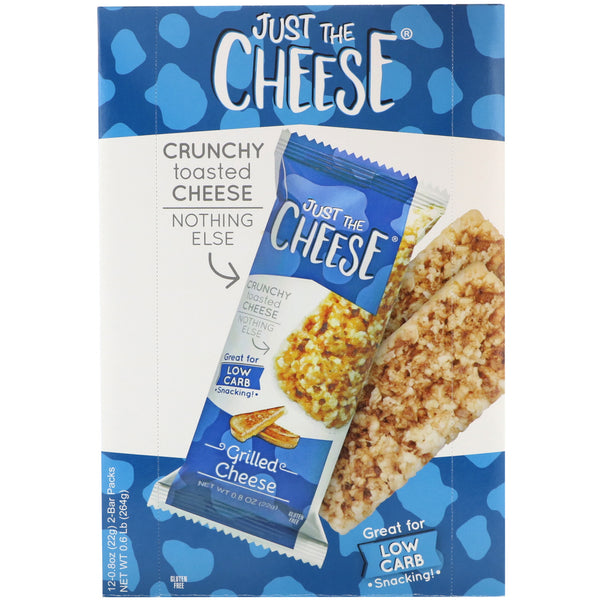 Just The Cheese, Grilled Cheese Bars, 12 Bars, 0.8 oz (22 g) - The Supplement Shop