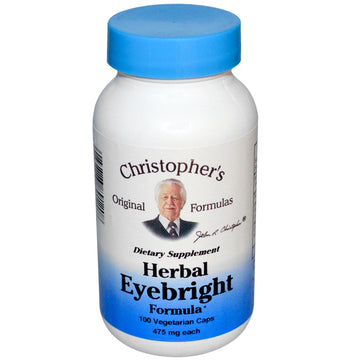 Christopher's Original Formulas, Herbal Eyebright Formula, 475 mg, 100 Vegetarian Caps
