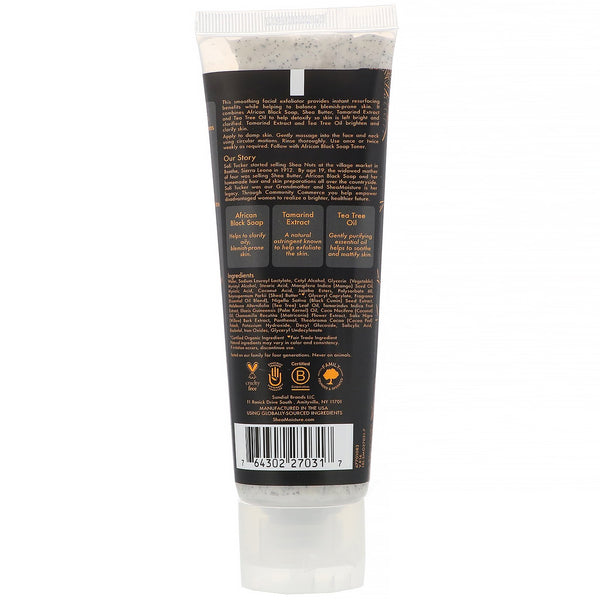 SheaMoisture, Clarifying Facial Wash & Scrub, African Black Soap, 4 oz (113 g) - The Supplement Shop