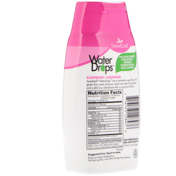 SweetLeaf Stevia, Water Drops®, Delicious Stevia Water Enhancer, Raspberry Lemonade, 1.62 fl oz (48 ml)