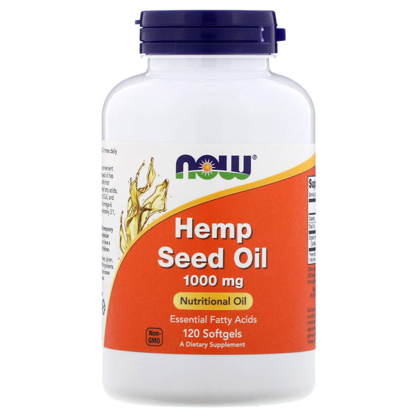 Now Foods, Hemp Seed Oil, 1,000 mg, 120 Softgels - The Supplement Shop