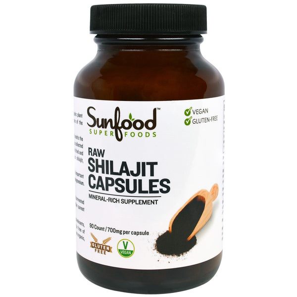 Sunfood, Raw Shilajit Capsules, 700 mg, 90 Capsules - The Supplement Shop