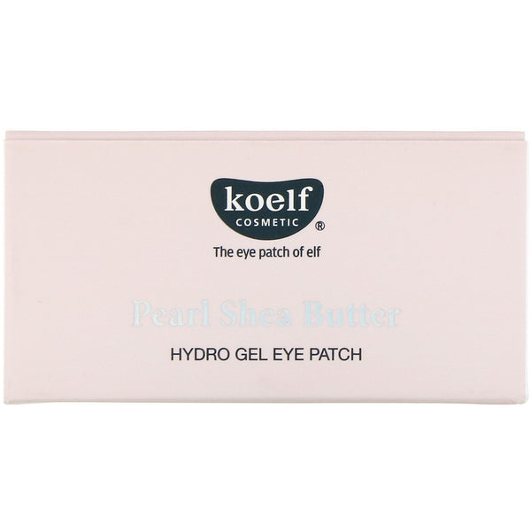 Koelf, Pearl Shea Butter, Hydro Gel Eye Patch, 60 Patches - The Supplement Shop