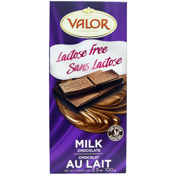 Valor, Milk Chocolate, Lactose Free, 3.5 oz (100 g) - The Supplement Shop