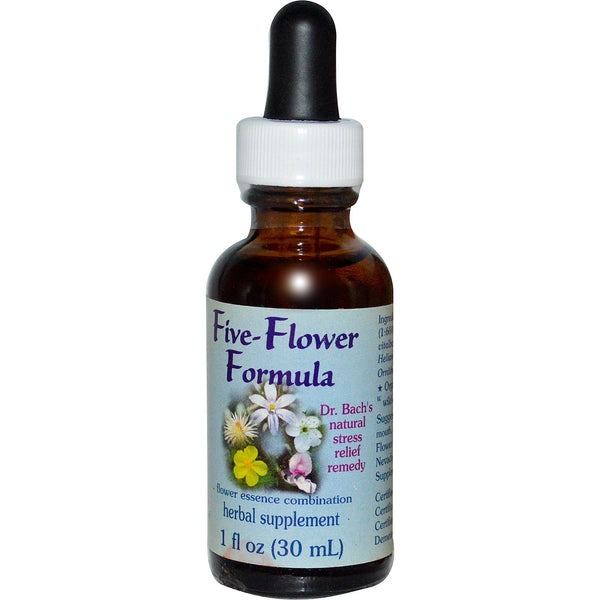 Flower Essence Services, Five-Flower Formula, Flower Essence Combination, 1 fl oz (30 ml) - The Supplement Shop