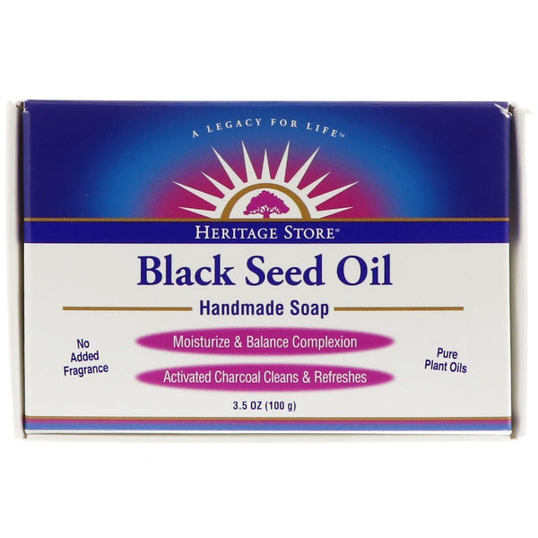 Heritage Store, Black Seed Oil Handmade Soap, 3.5 oz (100 g) - The Supplement Shop