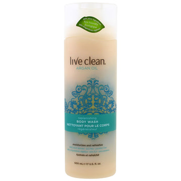 Live Clean, Replenishing Body Wash, Argan Oil, 17 fl oz (500 ml)