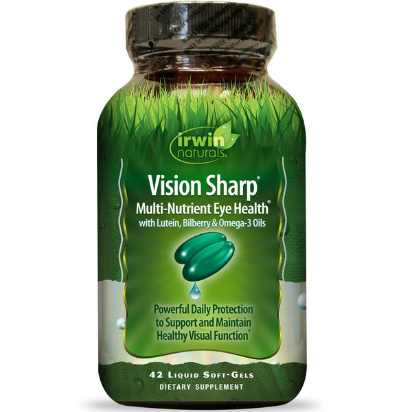 Irwin Naturals, Vision Sharp, Multi-Nutrient Eye Health, 42 Liquid Soft-Gels - The Supplement Shop
