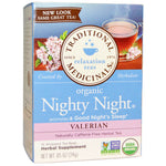 Traditional Medicinals, Relaxation Teas, Organic Nighty Night, Naturally Caffeine Free Herbal Tea, Valerian, 16 Wrapped Tea Bags, .85 oz (24 g) - The Supplement Shop