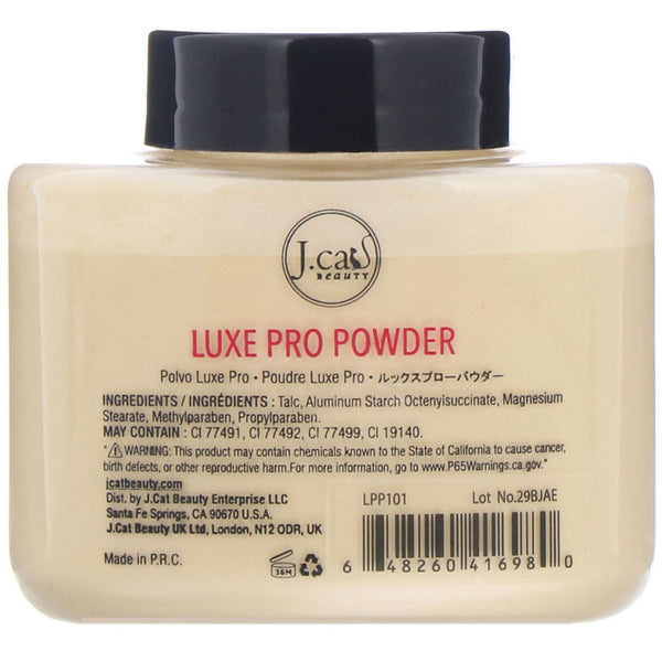 J.Cat Beauty, Luxe Pro Powder, LPP101 Banana, 1.5 oz (42 g) - The Supplement Shop