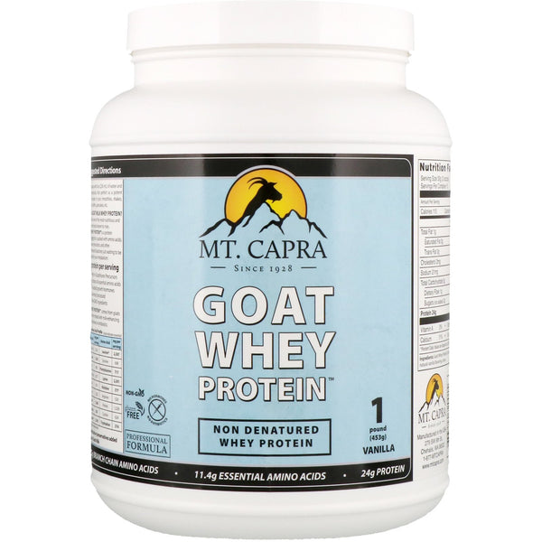 Mt. Capra, Goat Whey Protein, Vanilla, 1 Pound (453 g) - The Supplement Shop