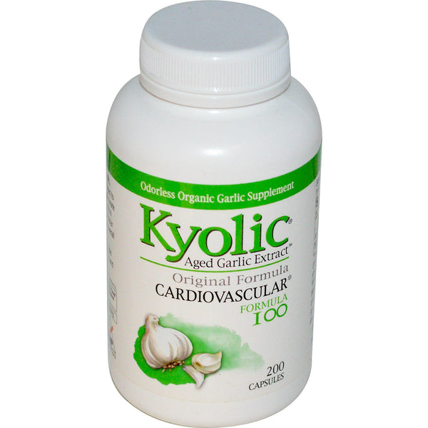 Kyolic, Aged Garlic Extract, Cardiovascular, Formula 100, 200 Capsules - The Supplement Shop