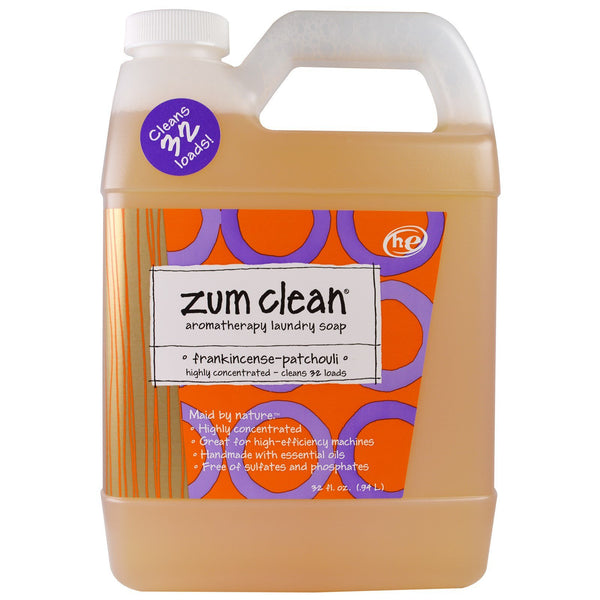 Indigo Wild, Zum Clean, Aromatherapy Laundry Soap, Frankincense & Patchouli, 32 fl oz - The Supplement Shop