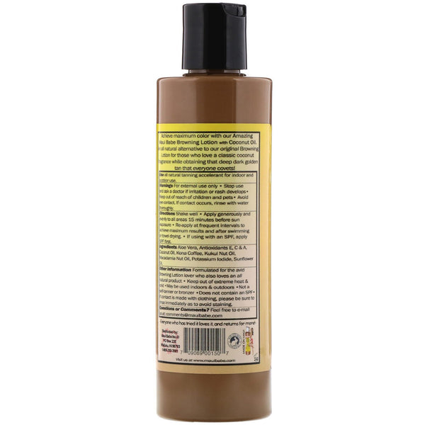 Maui Babe, Amazing Browning Lotion with Coconut Oil, 8 fl oz (236 ml) - The Supplement Shop
