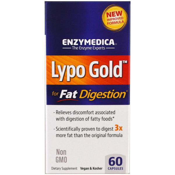 Enzymedica, Lypo Gold, For Fat Digestion, 60 Capsules - The Supplement Shop