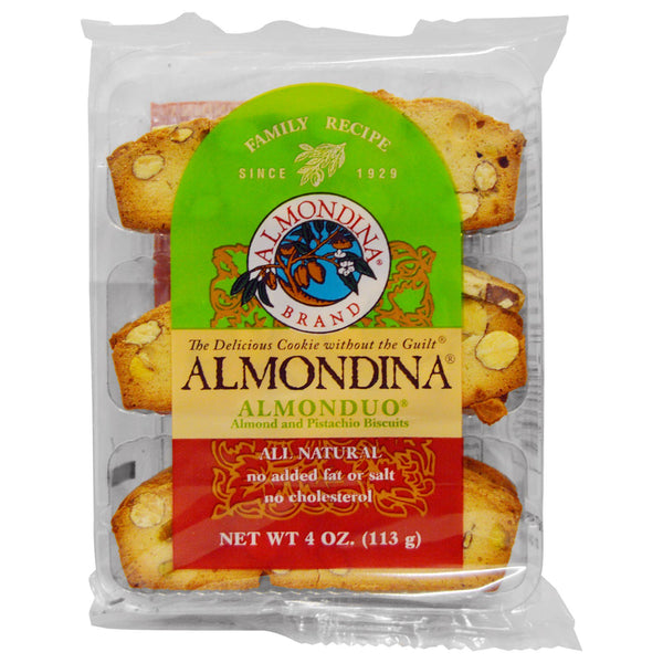 Almondina, Almonduo, Almond and Pistachio Biscuits, 4 oz (113 g) - The Supplement Shop