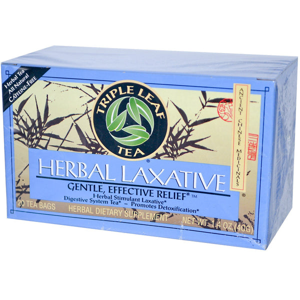 Triple Leaf Tea, Herbal Laxative, 20 Tea Bags, 1.4 oz (40 g) - The Supplement Shop