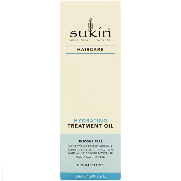 Sukin, Hydrating Treatment Oil, Haircare, 1.69 fl oz (50 ml) - The Supplement Shop