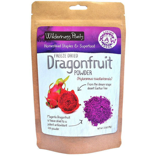 Wilderness Poets, Freeze Dried Dragon Fruit Powder, 3.5 oz (99 g) - The Supplement Shop